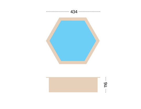 Dřevěný bazén HEXA 2