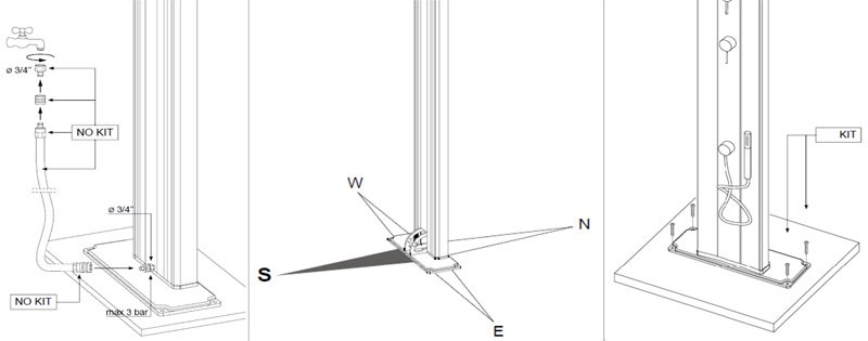 Solární sprcha Jolly S - oranžová