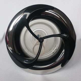 Hydromasážní tryska velká - nerez - černá - průhledná