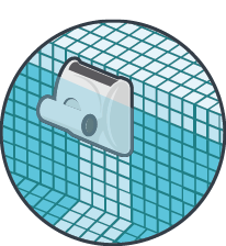 Čištění stěn, dna a vodní linie.